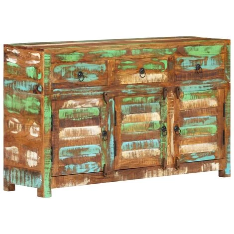 VidaXL Buffet 110x30x65 Cm Bois Massif De Récupération - Brun 1 VidaXL Buffet 110x30x65 Cm Bois Massif De Récupération - Brun