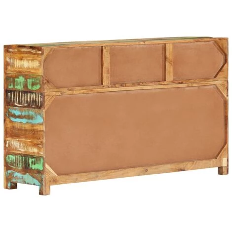 VidaXL Buffet 110x30x65 Cm Bois Massif De Récupération - Brun 5 VidaXL Buffet 110x30x65 Cm Bois Massif De Récupération - Brun – Image 5