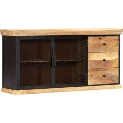 TRUE DEAL Buffet 150x40x75 Cm Bois De Manguier Solide