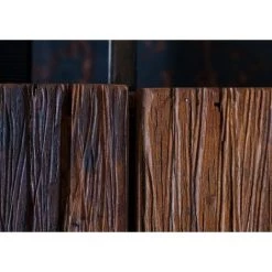 MASSIVMOEBEL24.DE CITY Schrank #01 118x40x183 Akazie/Altholz Braun Lackiert - Gris -Buffet et enfilade Soldes 58427582 3