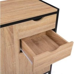 IDMARKET Buffet Bas DETROIT Avec Placards Et Tiroirs Design Industriel 9 IDMARKET Buffet Bas DETROIT Avec Placards Et Tiroirs Design Industriel -Buffet et enfilade Soldes 58435354 5