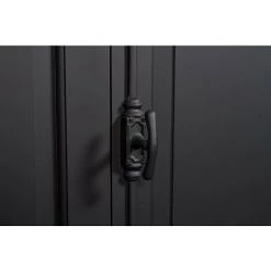 HELLIN Buffet Vaisselier En Bois Noir 2 Portes Vitrées - DALILA - Noir -Buffet et enfilade Soldes 58507890 4