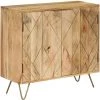NOVA Mango Massif Bois Massif Avec Des Portes De Conception Modernes Buffet Bois De Manguier Massif 80 X 30 X 75 Cm