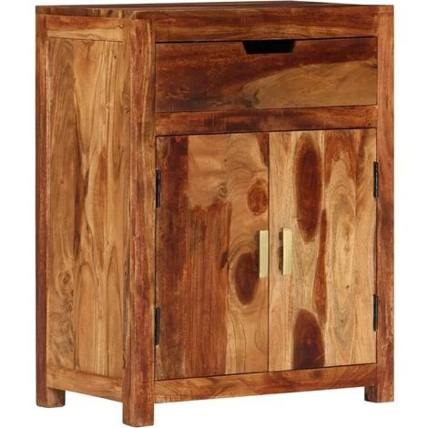 VidaXL Buffet 58,5x35x75,5 Cm Bois Massif D'acacia - Brun 1 VidaXL Buffet 58,5x35x75,5 Cm Bois Massif D'acacia - Brun