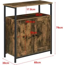 NOVA Croyance Des Bars De Cuisine Salon 2 Ather Fer Dans Le Bois De Fer Fleur -Buffet et enfilade Soldes 58597007 3