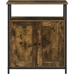 NOVA Croyance Des Bars De Cuisine Salon 2 Ather Fer Dans Le Bois De Fer Fleur -Buffet et enfilade Soldes 58597007 5