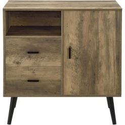 NOVA Étude D'étude Toit Vivant 1 Tiroirs Anta 2 1 Compartiment D'effet De Chêne -Buffet et enfilade Soldes 58598771 4