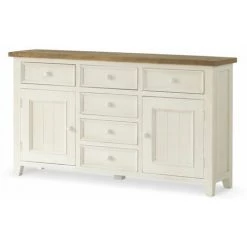 DECORATION D’AUTREFOIS Buffet 6 Tiroirs Bois Blanc 159x40x90cm - Blanc 7 DECORATION D’AUTREFOIS Buffet 6 Tiroirs Bois Blanc 159x40x90cm - Blanc -Buffet et enfilade Soldes 58634685 3