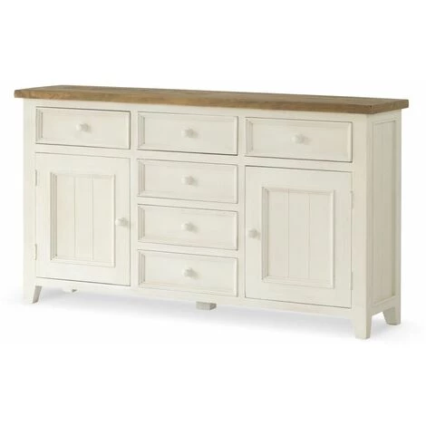 DECORATION D’AUTREFOIS Buffet 6 Tiroirs Bois Blanc 159x40x90cm - Blanc 3 DECORATION D’AUTREFOIS Buffet 6 Tiroirs Bois Blanc 159x40x90cm - Blanc – Image 3