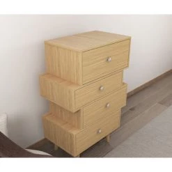 Foroo Home - Buffet De Salon - Rangement Avec 4 Tiroirs -Buffet et enfilade Soldes 58655404 5