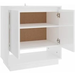 INLIFE Buffet Blanc Brillant 70x41x75 Cm Aggloméré - Blanc 9 INLIFE Buffet Blanc Brillant 70x41x75 Cm Aggloméré - Blanc -Buffet et enfilade Soldes 58691237 5