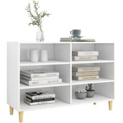 INLIFE Buffet Blanc 103,5x35x70 Cm Aggloméré - Blanc -Buffet et enfilade Soldes 58691398 3