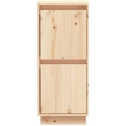 INLIFE Buffets 2 Pcs 31,5x34x75 Cm Bois Massif De Pin - Brun -Buffet et enfilade Soldes 58691426 5