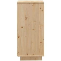 INLIFE Buffets 2 Pcs 32x34x75 Cm Bois Massif De Pin - Brun -Buffet et enfilade Soldes 58691481 5