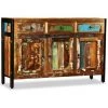 INLIFE Buffet Bois De Récupération Massif 120 X 35 X 76 Cm - Brun