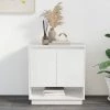 INLIFE Buffet Blanc 70x41x75 Cm Aggloméré - Blanc