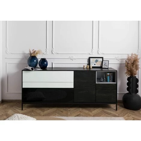 MASSIVMOEBEL24.DE Buffet 200x45x85 Bois De Manguier Gris Huilé CHICAGO # 205 - Gris 1 MASSIVMOEBEL24.DE Buffet 200x45x85 Bois De Manguier Gris Huilé CHICAGO # 205 - Gris