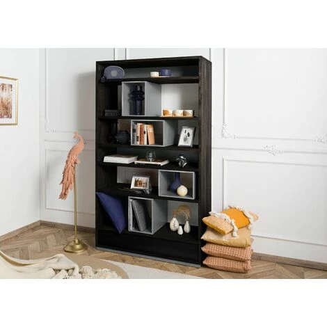 MASSIVMOEBEL24.DE Paravent 111x40x193 Bois De Manguier Gris Huilé CHICAGO # 211 - Gris 2 MASSIVMOEBEL24.DE Paravent 111x40x193 Bois De Manguier Gris Huilé CHICAGO # 211 - Gris – Image 2