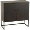 LES TENDANCES Meuble De Rangement Bois Noir Arthur L 80 Cm