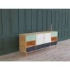 COTECOSY Buffet 5 Tiroirs 2 étagères Et 2 Portes Ancon 180x80cm Bois Multicolore - Multicolore