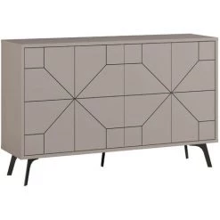 COTECOSY Buffet Bas Santos 123cm Bois Taupe - Taupe