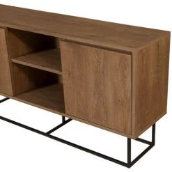 COTECOSY Buffet 2 Portes Et 2 étagères Stela 140x72cm Métal Noir Et Bois Naturel - Bois 9 COTECOSY Buffet 2 Portes Et 2 étagères Stela 140x72cm Métal Noir Et Bois Naturel - Bois -Buffet et enfilade Soldes 59104403 5