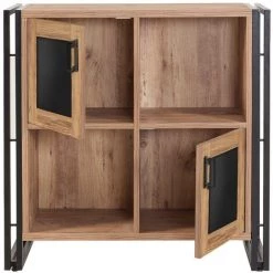 COTECOSY Buffet Bas 2 Portes Colisart L89xH89cm Métal Noir Et Bois Naturel - Bois / Noir 9 COTECOSY Buffet Bas 2 Portes Colisart L89xH89cm Métal Noir Et Bois Naturel - Bois / Noir -Buffet et enfilade Soldes 59104812 5
