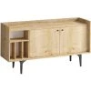 COTECOSY Buffet Bas 4 Portes Et 4 Niches Erebos 150cm Chêne Clair - Chêne Clair