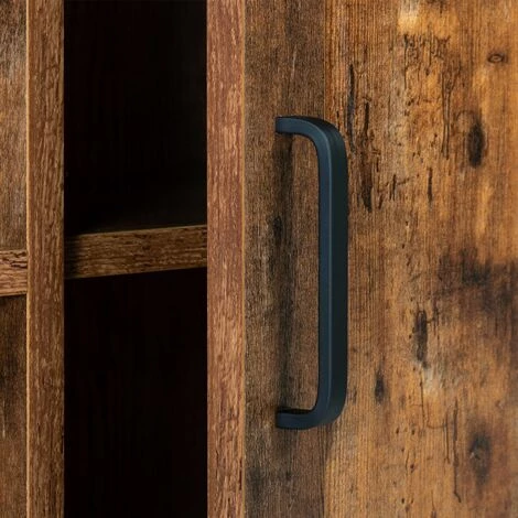 IDMARKET Buffet 2 Portes DAYTON Avec étagères Effet Vieilli Design Industriel 5 IDMARKET Buffet 2 Portes DAYTON Avec étagères Effet Vieilli Design Industriel – Image 5