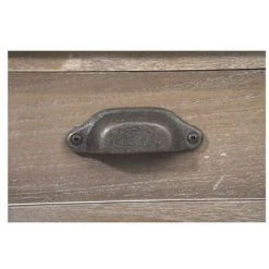 Buffet En Bois Massif 2 Tiroirs 2 Portes Avec 6 Paniers En Osier L158 Cm - KÖRG - Calicosy - Bois -Buffet et enfilade Soldes 59147488 3