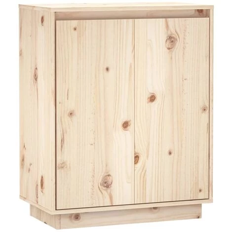 INLIFE Buffet 60x34x75 Cm Bois Massif De Pin 2 INLIFE Buffet 60x34x75 Cm Bois Massif De Pin – Image 2