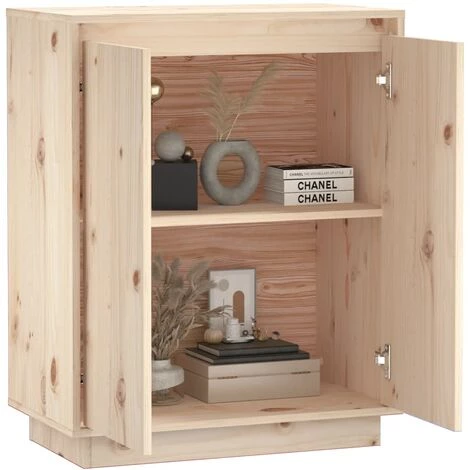 INLIFE Buffet 60x34x75 Cm Bois Massif De Pin 5 INLIFE Buffet 60x34x75 Cm Bois Massif De Pin – Image 5