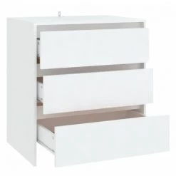 INLIFE Buffet Blanc 70x41x75 Cm Aggloméré - Blanc -Buffet et enfilade Soldes 59171912 5