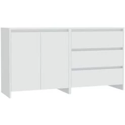 INLIFE Buffets 2 Pcs Blanc Bois D'ingénierie - Blanc 6 INLIFE Buffets 2 Pcs Blanc Bois D'ingénierie - Blanc -Buffet et enfilade Soldes 59172106 2