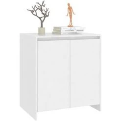 INLIFE Buffet Blanc 70x40x73,5 Cm Aggloméré - Blanc -Buffet et enfilade Soldes 59172200 4