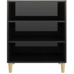 INLIFE Buffet Noir Brillant 57x35x70 Cm Aggloméré - Noir -Buffet et enfilade Soldes 59172336 4
