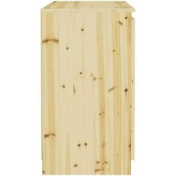 INLIFE Armoire Latérale 60x36x65 Cm Bois De Sapin Massif - Brun -Buffet et enfilade Soldes 59172992 4