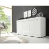 ZENZERO SHOP Buffet Moderne, Buffet Design, 3 Portes, Blanc Brillant