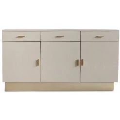 Paris Prix - Buffet 3 Tiroirs & 3 Portes "tazea" 150cm Taupe