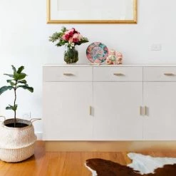 Paris Prix - Buffet 3 Tiroirs & 3 Portes "tazea" 150cm Taupe -Buffet et enfilade Soldes 59288021 4