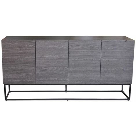 Paris Prix - Buffet Design 4 Portes "luena" 160cm Naturel 1 Paris Prix - Buffet Design 4 Portes "luena" 160cm Naturel