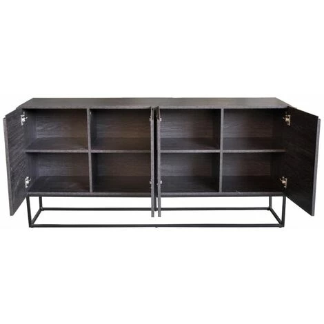 Paris Prix - Buffet Design 4 Portes "luena" 160cm Naturel 2 Paris Prix - Buffet Design 4 Portes "luena" 160cm Naturel – Image 2