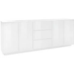 AHD AMAZING HOME DESIGN Armoire Cuisine Salon 220cm Buffet Blanc Moderne Lonja -Buffet et enfilade Soldes 59305853 3