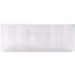 AHD AMAZING HOME DESIGN Armoire Cuisine Salon 220cm Buffet Blanc Moderne Lonja -Buffet et enfilade Soldes 59305853 4