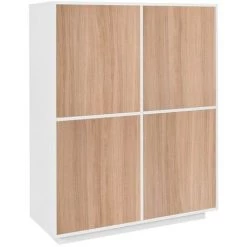 AHD AMAZING HOME DESIGN Buffet Moderne Cuisine Salon Bois Blanc Judy Wood 7 AHD AMAZING HOME DESIGN Buffet Moderne Cuisine Salon Bois Blanc Judy Wood -Buffet et enfilade Soldes 59305854 3