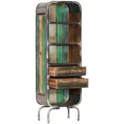 VidaXL Buffet Multicolore 40x30x126 Cm Bois Massif De Récupération - Multicolore -Buffet et enfilade Soldes 59423361 3