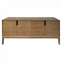 MEUBLETMOI Buffet En Bois D'acacia Avec Poignées En Métal Noir - KASSIA - Bois 7 MEUBLETMOI Buffet En Bois D'acacia Avec Poignées En Métal Noir - KASSIA - Bois -Buffet et enfilade Soldes 59498442 3