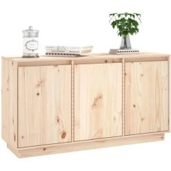 Buffet 111x34x60 Cm Bois Massif De Pin VidaXL -Buffet et enfilade Soldes 59588298 4