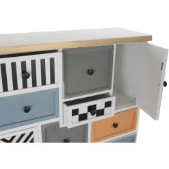 Buffet Meuble De Rangement En Bois Multicolore - Longueur 115 X Hauteur 90 X Profondeur 37 Cm -PEGANE- -Buffet et enfilade Soldes 59741925 3