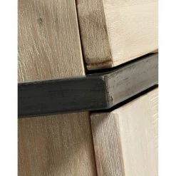 Buffet Meuble De Rangement Coloris Naturel En Bois D'acacia - Longueur 184 X Profondeur 45 X Hauteur 98 Cm -PEGANE- -Buffet et enfilade Soldes 59741946 5